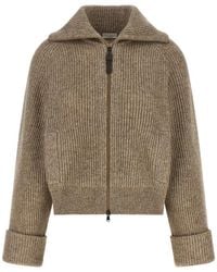 Brunello Cucinelli - Monile English Rib-Stitch Cardigan - Lyst