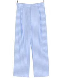 KARL LAGERFELD - Striped Pleated Trousers - Lyst