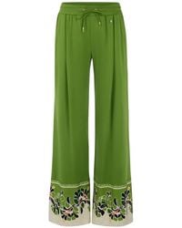 Marc Cain - Wedi Floral-Print Palazzo Pants - Lyst