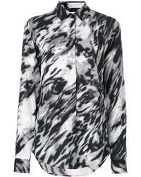 Saint Laurent Camisa con estampado de leopardo - Multicolor