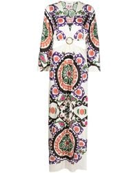 Ba&sh - Cut-Out Floral-Print Long Dress - Lyst