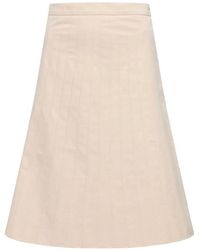 MM6 by Maison Margiela - Pleated Poplin Skirt - Lyst