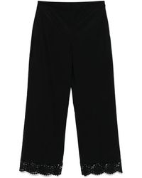 Twinset - Lace-Trim Trousers - Lyst