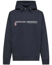 Moncler - Logoed Cotton Hoodie - Lyst