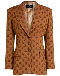 Etro - Jacquard Embroidered Jacket - Lyst