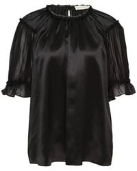 Ulla Johnson - Alina Ruffled-Details Silk Blouse - Lyst