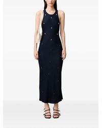 Claudie Pierlot - Crystal-Embellished Cross-Back Dress - Lyst