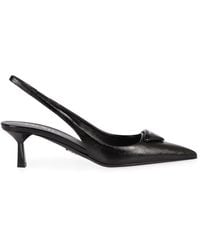 Prada - スリングバック レザーパンプス - Lyst