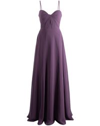 Marchesa - Twist-detail Floor-length Dress - Lyst
