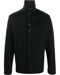 Lemaire - Buttoned-Up High-Neck Sweater - Lyst