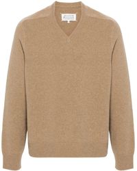 Maison Margiela - Pullover Mit V-Ausschnitt - Lyst