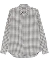 Canali - Geruit Katoenen Overhemd - Lyst