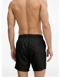 Trussardi - Logo-Print Drawstring Swim Shorts - Lyst