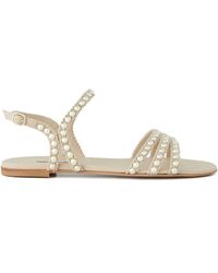 Casadei - Stud-Embellished Flat Sandals - Lyst