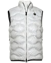 Blauer - Textured Zip Gilet - Lyst
