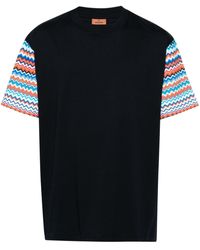 Missoni - T-Shirt With Zigzag Sleeves - Lyst