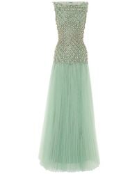 Rami Al Ali - Fully Beaded Pleated Maxi Gown - Lyst