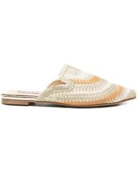 Keys - Spitze Sandalen Mit Webmuster - Lyst