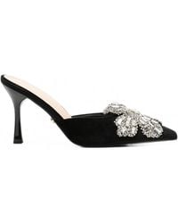 Twentyfourhaitch - Crystal-Embellished Pointed-Toe Pumps - Lyst