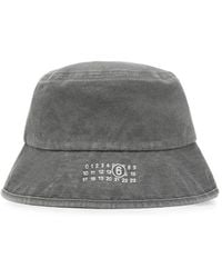 MM6 by Maison Margiela - Washed Cotton Bucket Hat - Lyst