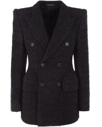 Balenciaga - Hourglass Tweed-Blazer - Lyst