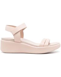 Ecco - Flowt Leather Sandals - Lyst