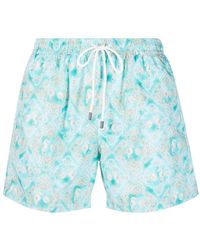 Fedeli - Graphic-print Recycled Polyester Swim Shorts - Lyst