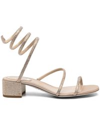 Rene Caovilla - Sandalen Verfraaid Met Kristal - Lyst
