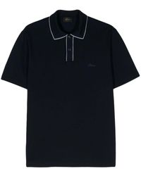 Brioni - Logo-embroidered Cotton Polo Shirt - Lyst