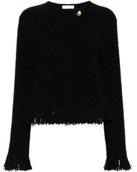 Chloé - Fringed Bouclé Tweed Jacket - Lyst