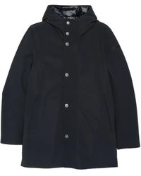 Rrd - Hooded Press-Stud Coat - Lyst
