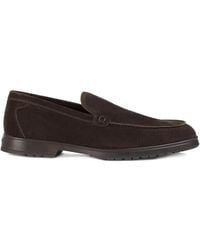 Doucal's - Slip-On Suede Loafers - Lyst
