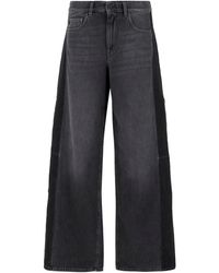 AG Jeans - Panelled Cotton-Blend Jeans - Lyst
