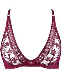 Aubade - Magnetic Spell Embroidered Triangle Bra - Lyst