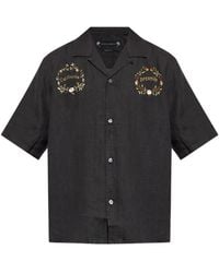 AllSaints - Klavicle Embroidered Short-Sleeve Shirt - Lyst
