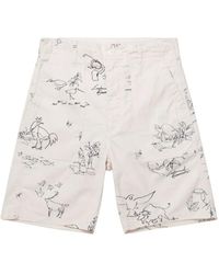 Engineered Garments - Shorts Mit Grafischem Print - Lyst
