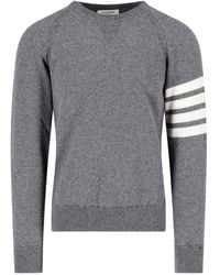 Thom Browne - 4-bar Crew Neck Cashmere Jumper - Lyst
