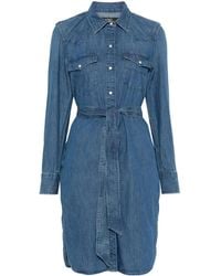 Ralph Lauren - Long Sleeve Day Dress - Lyst