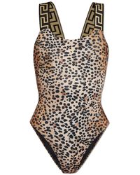 Versace - レオパード ワンピース水着 - Lyst