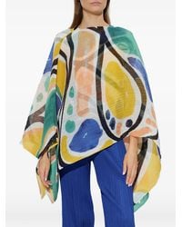 Pleats Please Issey Miyake - Abstract-Print Pleated Blouse - Lyst