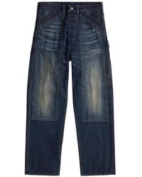RRL - Patchwork Cotton Jeans - Lyst