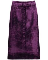 Maison Margiela - Fusion Button-Front Midi Skirt - Lyst