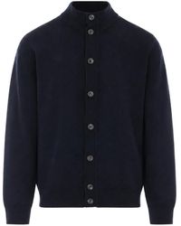 Alpha Studio - High-Neck Button-Up Cardigan - Lyst