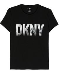 DKNY - T-Shirt mit Logo-Prägung - Lyst