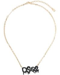 DSquared² - Logo-plaque Polished Necklace - Lyst