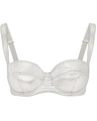 Dolce & Gabbana - Foiled Balconette Bra - Lyst