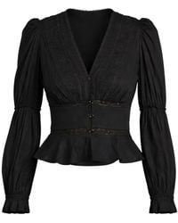 Reformation - Blusa Meadowlark Con Scollo A V - Lyst