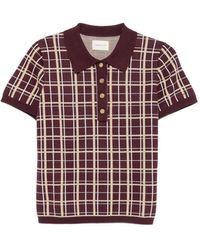GANT - Check-Knit Polo Shirt - Lyst