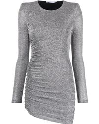 Amen - Metallic Ruched Mini Dress - Lyst