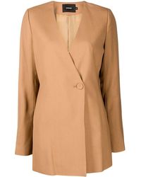 GOODIOUS - Double-breasted V-neck Coat - Lyst